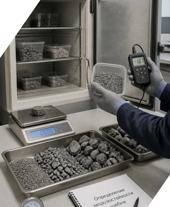 Определение морозостойкости щебня в Старой Руссе от 3567 р. | ЭкспертизаРоссия